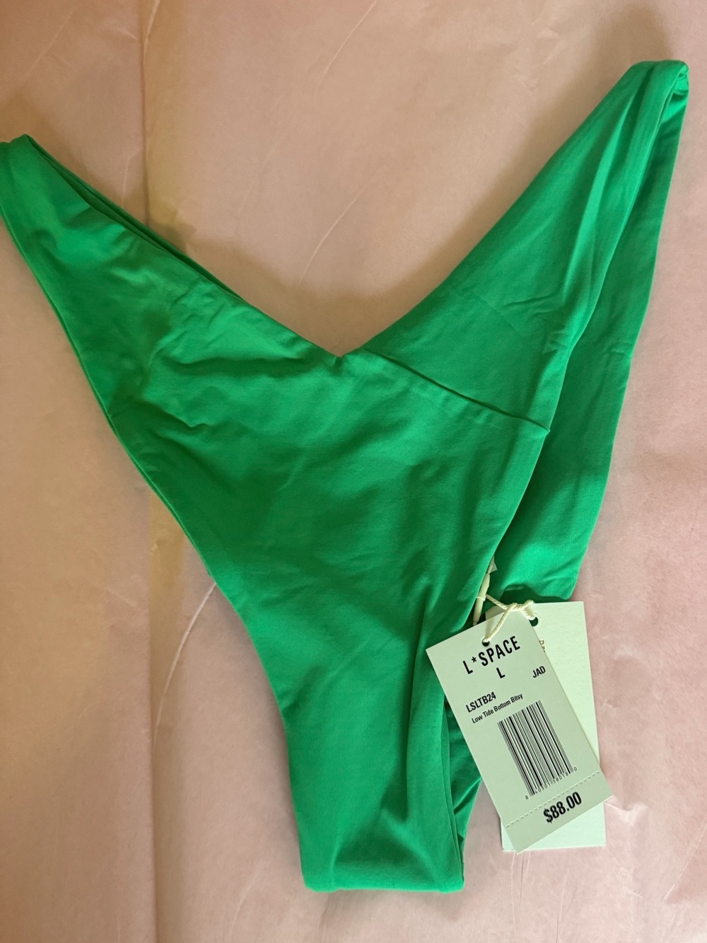 l*space Kelly Green V-Cut Bikini Bottom